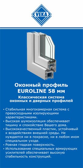 ОкнаВека-вли EUROLINE 58